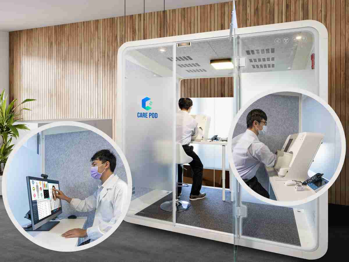 达擎于医疗科技展中展出＂远距诊疗舱＂，，，，以因应医疗数字化及社会高龄化趋势下、、、、复诊及慢性病患等族群对于远距看诊需求逐渐升高所推出的创新整合方案。。多功能合一、、、、高隐私性的远距诊疗舱可根据病患端与医师端的不同需求，，提供弹性化及客制化功能，，，节省医生和病患的精力及时间